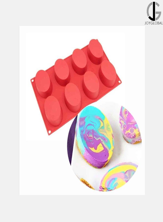 JoyGlobal Silicone 8-Cavity Oval for Soap - 80 Grams - Image 3