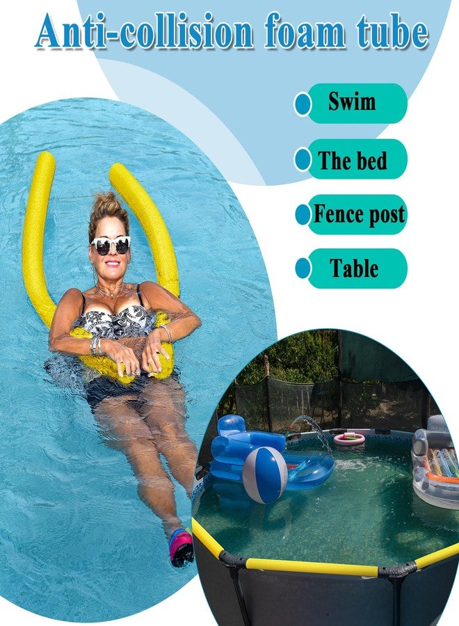 هانايف 6 قطع من نودلز حمام السباحة العملاقة من هانايف، مقاس 40 × 2.4 × 0.6 بوصة، أنبوب عزل رغوي، مشبك مسبق الشق، نودلز رغوية للحشو، أنبوب كبير للسباحة، مشاريع حرفية عائمة، مصد حشو - Image 5