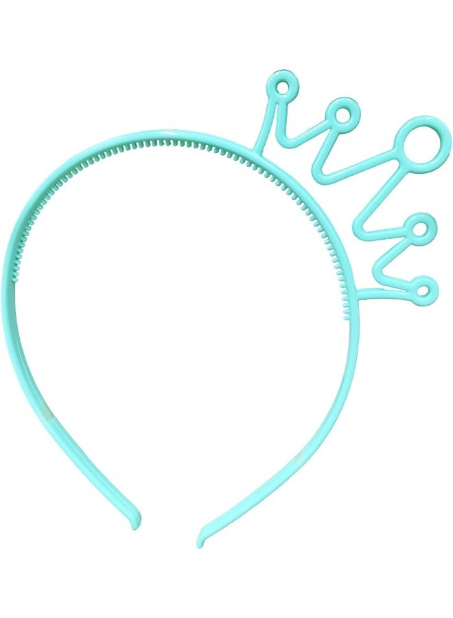 XIMA 12pcs Spring Colors ABS Plastic Material Crown Girls Headbands Tiaras Head Band Princess Children Headear Hair Accessory - Image 2