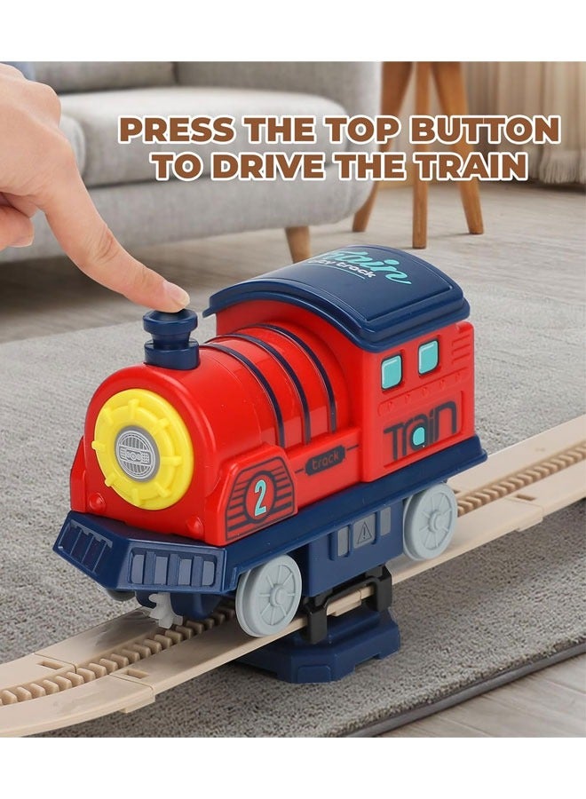 47PCS Train Track Set Electric Train Toy Set With Layer Simulation Track Educational Electric Train Track Building Toy Set for Kids Stem Toy for Boys Girls - Image 4