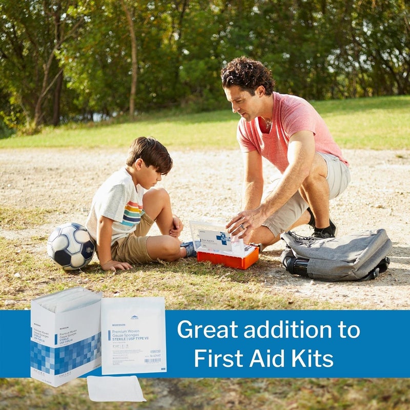 McKesson Premium Woven Gauze Sponges Sterile 12Ply USP Type VII 100 Cotton 4 in x 4 in 2 per Pack 25 Packs 50 Total - Image 5