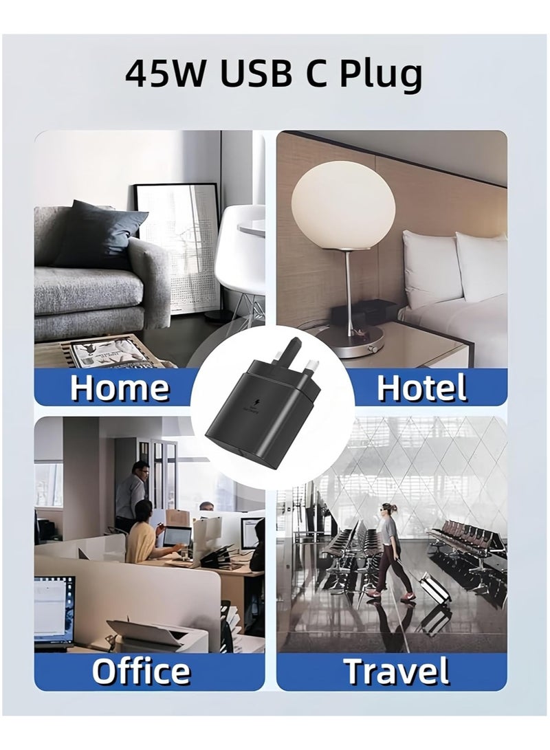 Replacement 45W Super Fast Phone Charger, USB C Fast Charger Charge Fast Charging Cord Galaxy S25 S24 Ultra Charge 10FT Type C Charging Cable for Galaxy S25 Ultra/S25/S24/S23/S22 - Image 5