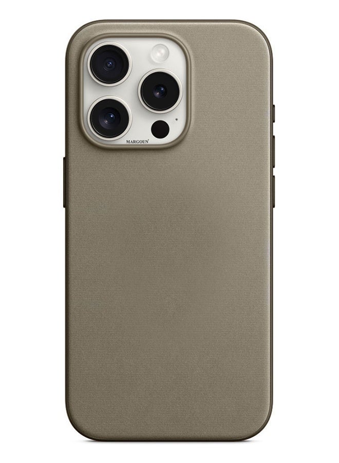 CATANES FineWoven case cover for Apple iPhone 15 Pro with MagSafe durable and heavy protection - Midnight Brown - Image 3