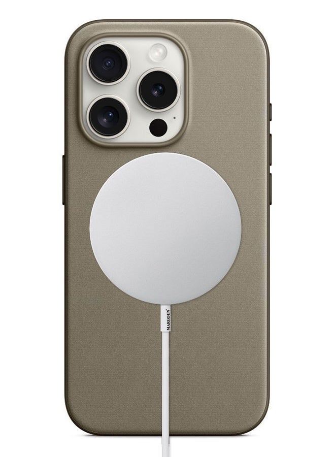 CATANES FineWoven case cover for Apple iPhone 15 Pro with MagSafe durable and heavy protection - Midnight Brown - Image 2