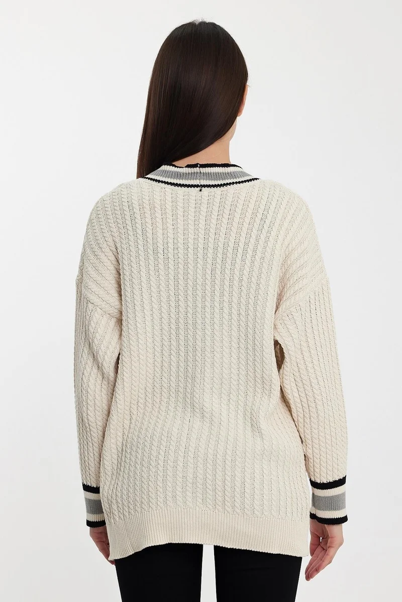 Alexander Gardi Striped Collar Knitted Cardigan (A92021-S)