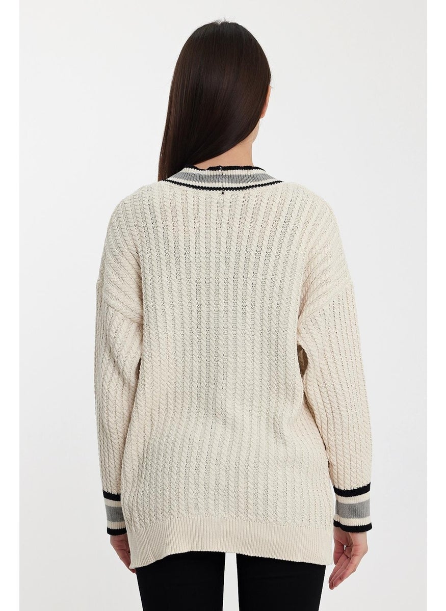 Alexander Gardi Striped Collar Knitted Cardigan (A92021-S)  - Image 3