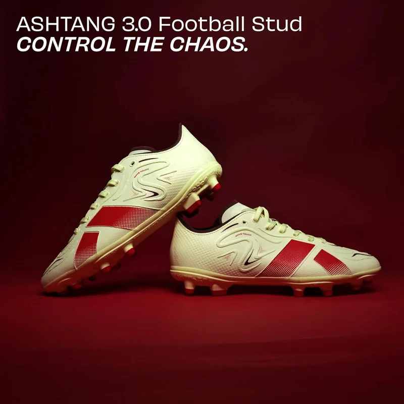 نيفيا Nivia Ashtang 3.0 Football Studs for Men - TPU Fusion with 3D Embossing Upper and Dual Color High Shear TPU Sole
