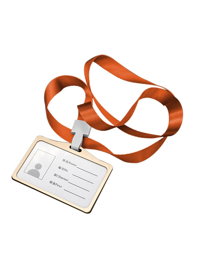 NIBEMINENT Horizontal Style Business Card Holder With Lanyard Multicolour