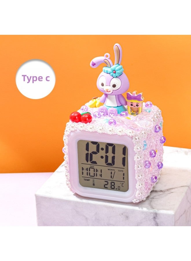 Fantasy Colorful Alarm Clock Children's DIY Handmade Watch Toy Material Bag Creative Girl Toys-Color:Type D  - Image 5