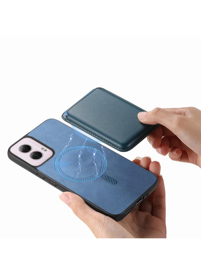 S-TOP Case For Motorola Moto G35 Retro Magsafe Card Bag PU Back Cover Phone Case - Image 4