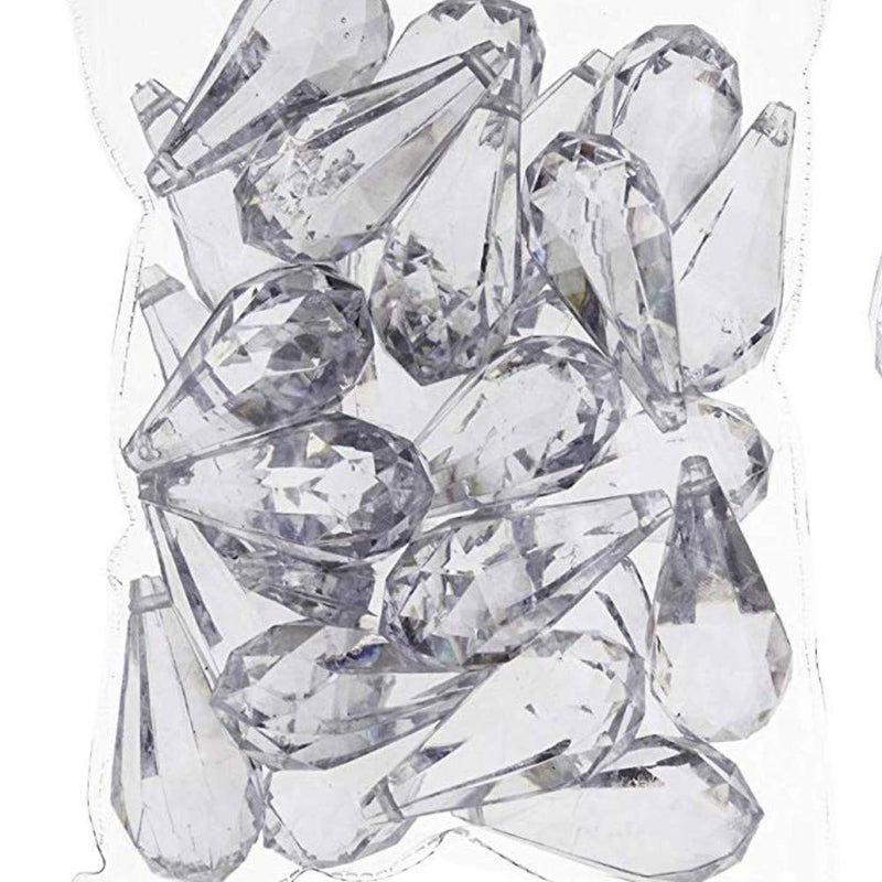 PMLAND Hanging Acrylic Crystal Rain Drop Tear Drop Like Diamond Approx 26 Pieces - Image 5
