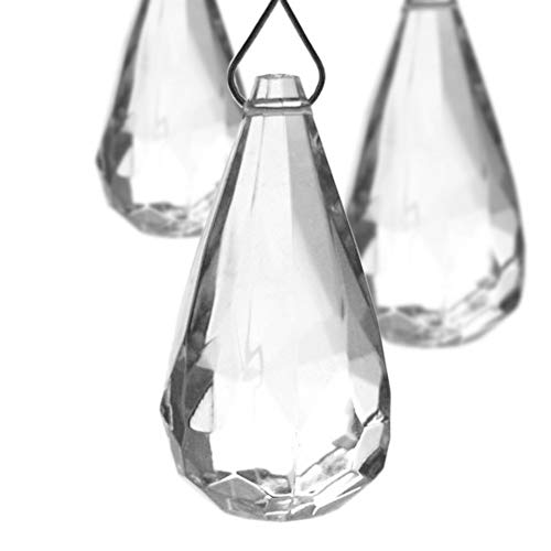 PMLAND Hanging Acrylic Crystal Rain Drop Tear Drop Like Diamond Approx 26 Pieces - Image 4