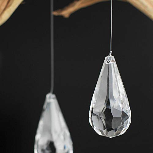 PMLAND Hanging Acrylic Crystal Rain Drop Tear Drop Like Diamond Approx 26 Pieces - Image 2