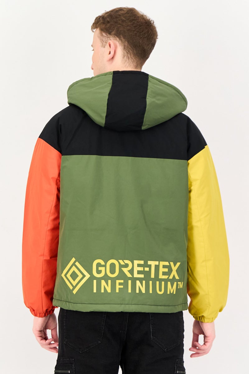 Selected Homme Men Gore-Tex Infinium Color Block Long Sleeve Puffer Jacket, Multicolor - Image 2