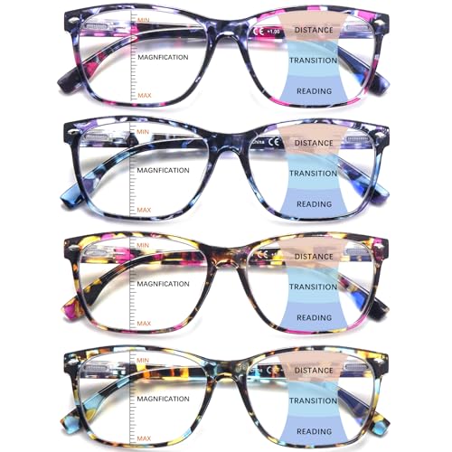 CLASAGA Progressive Multifocus Reading Glasses for Women, Pattern Print Blue Light Block Stylish Ladies Computer Readers (pattern design, 4.0, x) - Image 1