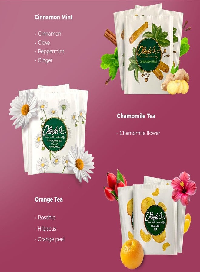 Olinda Healing Flowers & Roots Gift Box - Natural Caffeine Free Organic Herbal Tea Sampler Gift Set - Premium 9 Variety Individually Wrapped 45 Tea Bags - Image 3