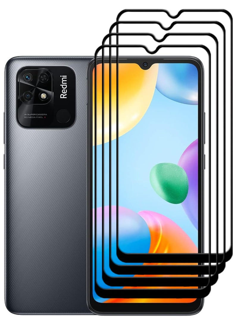 ACLIX 4 Pieces Antistatic ESD Dustproof Premium Quality High Definition Tempered Glass Screen Protector Designed For Xiaomi Redmi 10C - Image 1