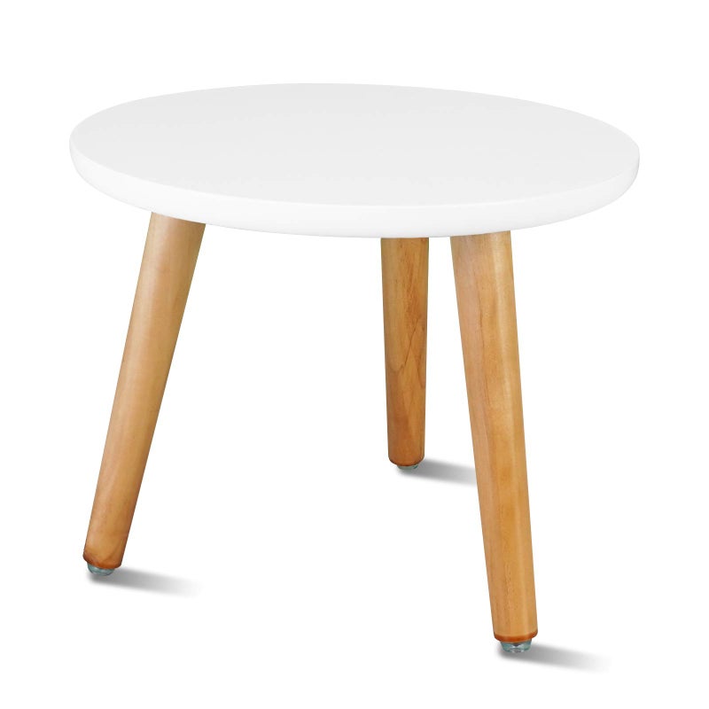Uneedem Indoor Plant Stand, Wood Mid Century Modern Small Round Side Plant Table for Indoor Plants, 8.9" Tall Plant Holder for Flower Pots End Table - Image 1