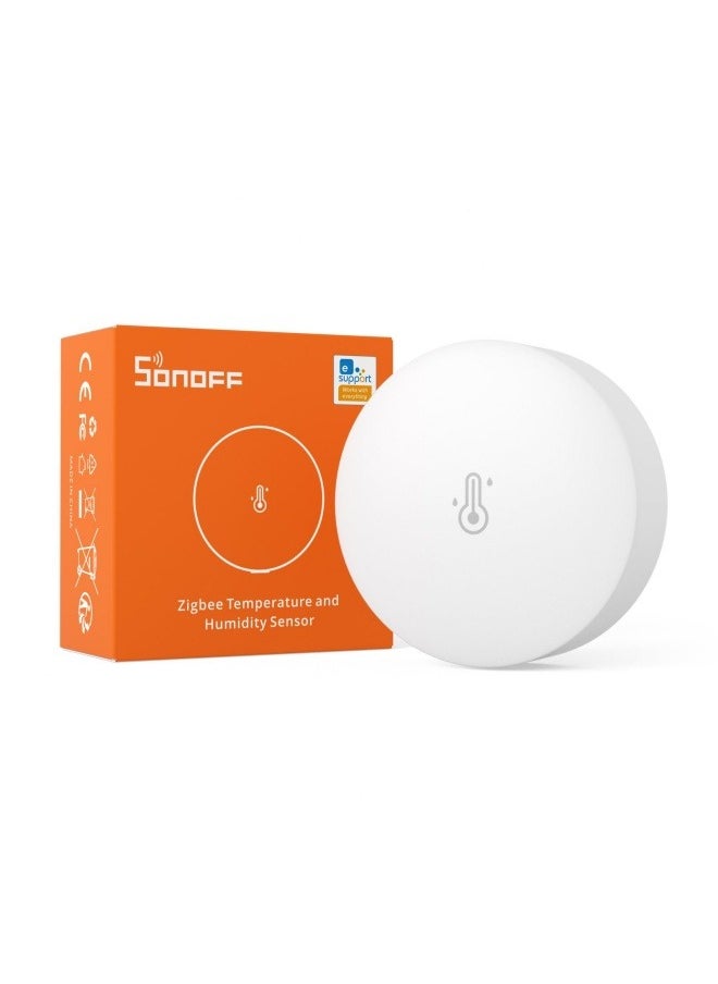 SONOFF - SNZB-02P Zigbee Temperature Humidity Sensor, Indoor Thermometer Hygrometer with Alert, Works with Alexa & Google Home for Remote Monitoring and Home Automation, ZigBee 3.0 Hub Required (1) - Image 1