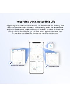 SNZB-02P Zigbee Temperature Humidity Sensor, Indoor Thermometer Hygrometer with Alert, Works with Alexa & Google Home for Remote Monitoring and Home Automation, ZigBee 3.0 Hub Required (1) - pzsku/Z917CCDA09FBF71B94AFFZ/45/_/1740017449/75d412d9-e2e9-4290-b3e9-d41f9dbb493e