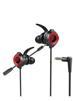 Faster Wired Gaming Earphones with 3.5mm Jack - Noise Canceling Stereo Bass In-Ear Gaming Earbuds with Detachable HD Microphone, Built-in Volume Controls - For PS5, PS4, Xbox, iPhone, and Smartphones - Gaming Headphones for E-Sports (Black)  - Image 1