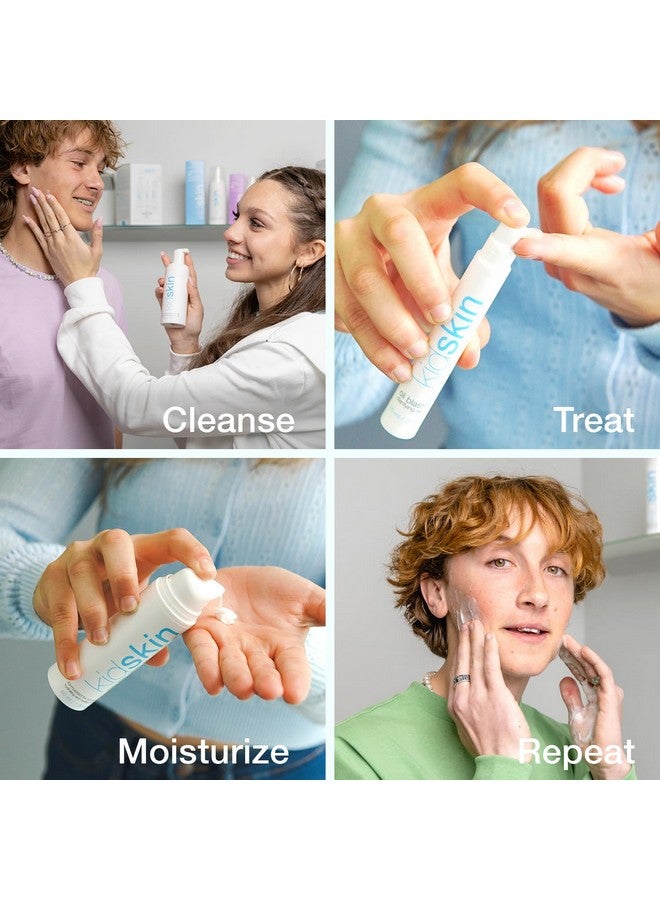 kidskin Kidskin 3-Step Acne Kit for Teens - Skincare Set Includes T-Blast Face Wash, Z-Blast Acne Serum, and Calming Face Moisturizer for Oily Skin- Complete Skin Care Set for Teen Girls, Boys & Kids  - Image 3
