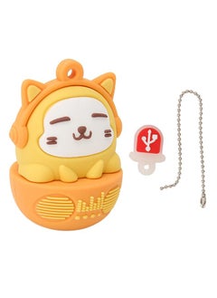 Thoraya PVC car music computer gift USB mobile phone cartoon cat toy ornaments USB flash drive usb orange 32g  - Image 3
