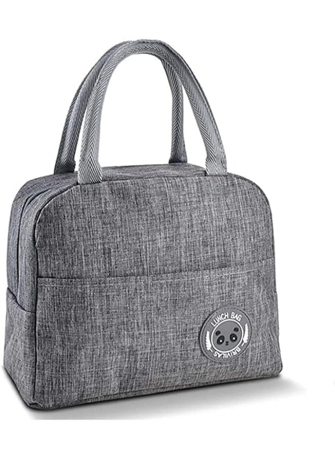 Orchid Premium Lunch Box for Kids & Adults Insulated, Leakproof Thermal Lunch Bag for School, Office, Travel & Picnic Bag, Food Storage Container with Easy-Carry Handle & Spacious Compartment (Grey) - Image 1