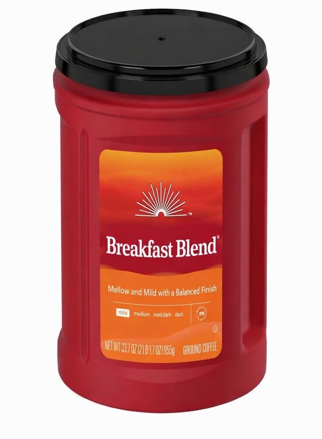 Breakfast Blend Ground Coffee, Mild Roast, 33.7 oz Canister (33.7 Ounce(1 Pack), Breakfast(Mild Roast)) - Image 1