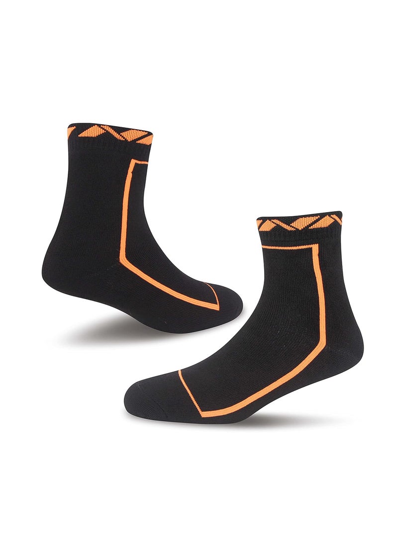 Stripes Sports Socks Ankle | Material : Cotton | Light Weight | Comfortable | Stylish | Casual | Size : One Size
