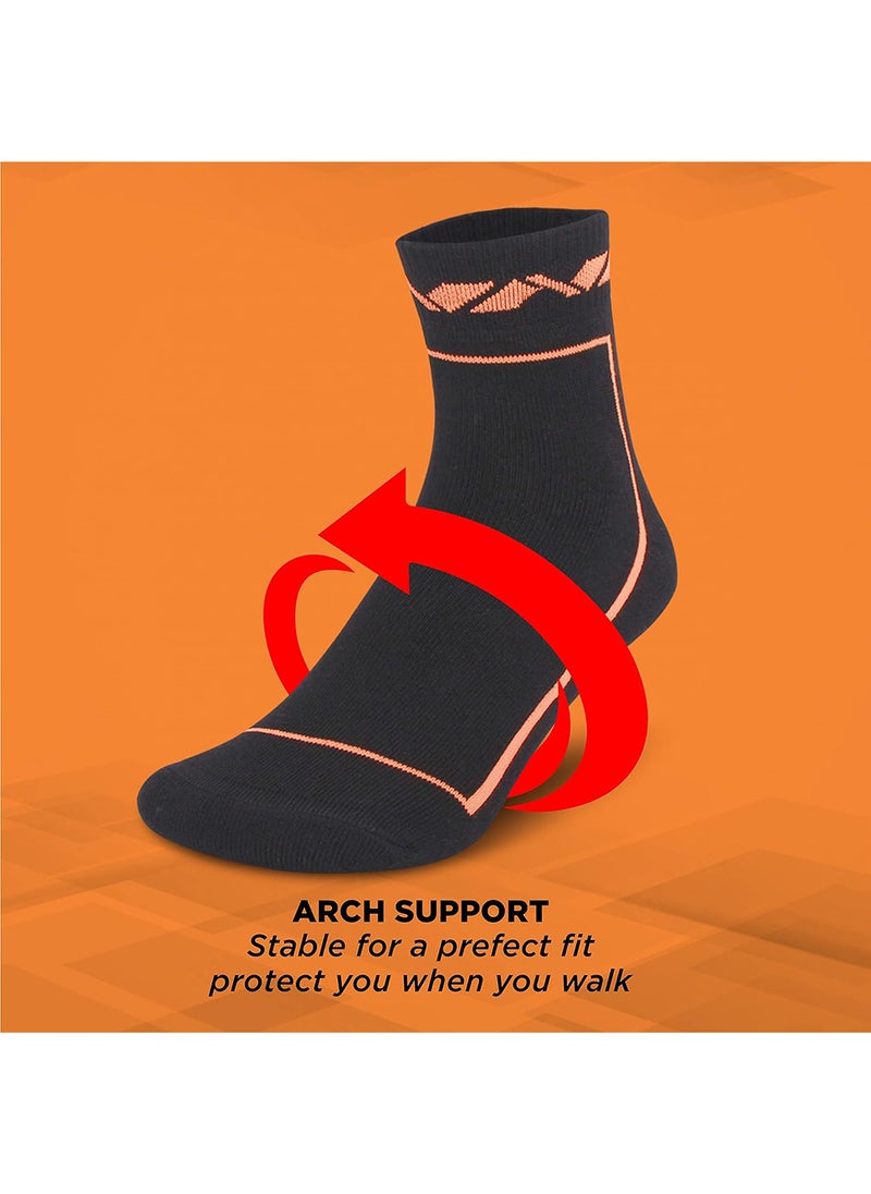 Nivia Stripes Sports Socks Ankle | Material : Cotton | Light Weight | Comfortable | Stylish | Casual | Size : One Size  - Image 4