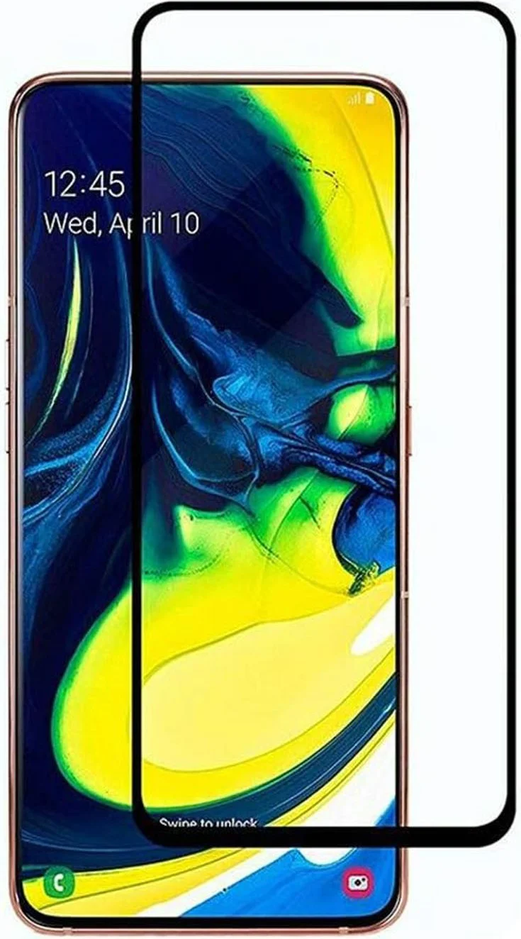 Forzacase Fully Covering Tempered Screen Protector with Frame Compatible with Samsung Galaxy A80 - FC003