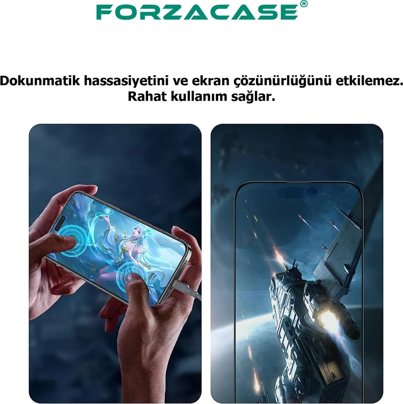 Forzacase Fully Covering Tempered Screen Protector with Frame Compatible with Samsung Galaxy A80 - FC003
