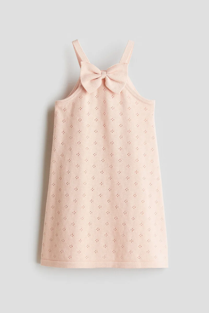 اتش اند ام فستان قطني محبوك بنمط مثقب