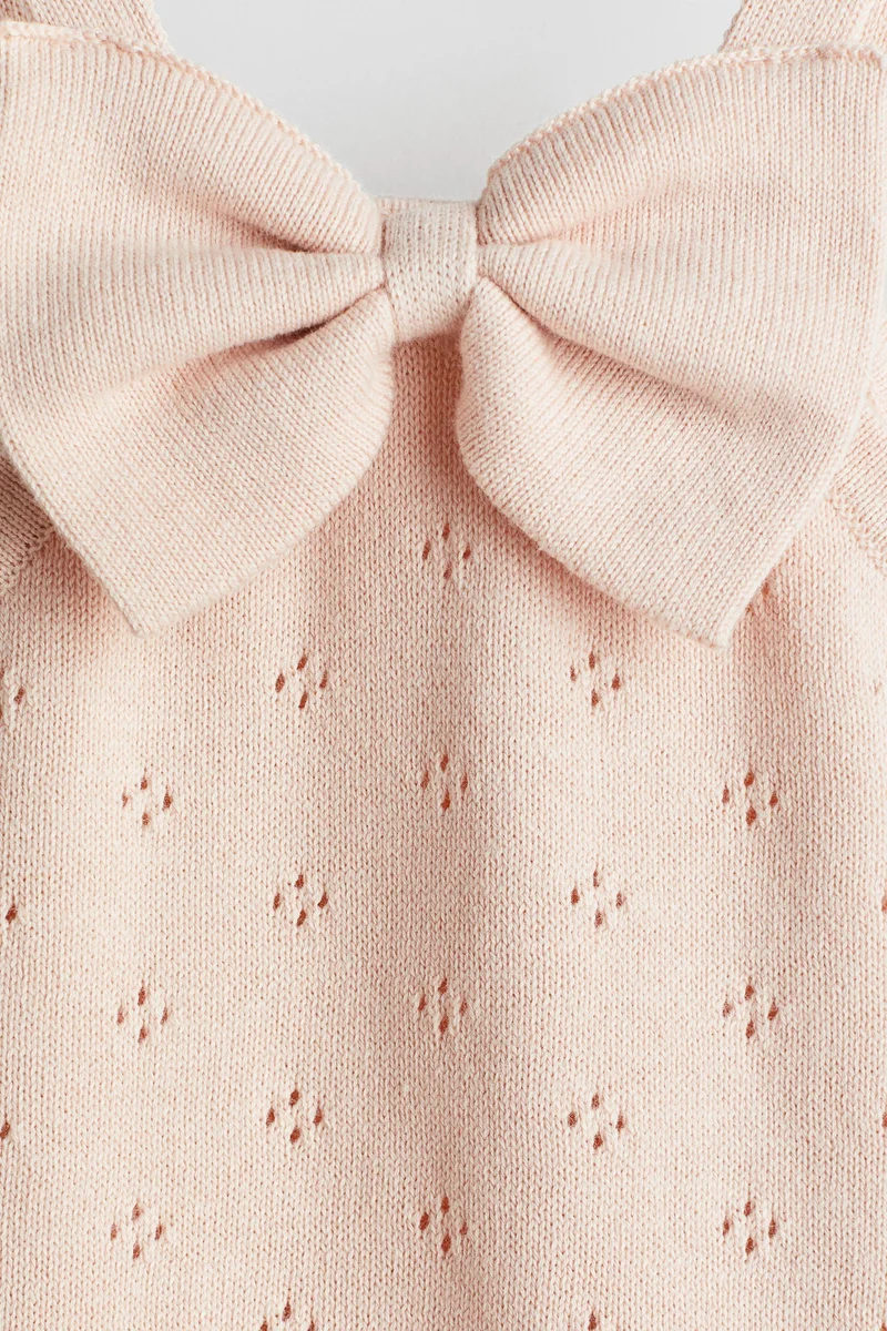 اتش اند ام فستان قطني محبوك بنمط مثقب