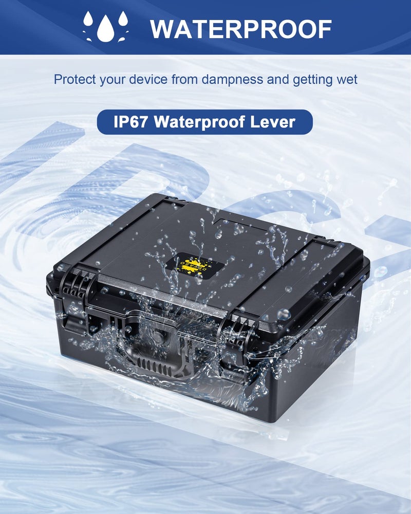 DEVASO Hard Carrying Case Compatible with Xbox Series X, Professional Deluxe Waterproof and Soft Lining Hard Case for Xbox Series X Console, Controllers, Headset and Other Accessories - Image 4