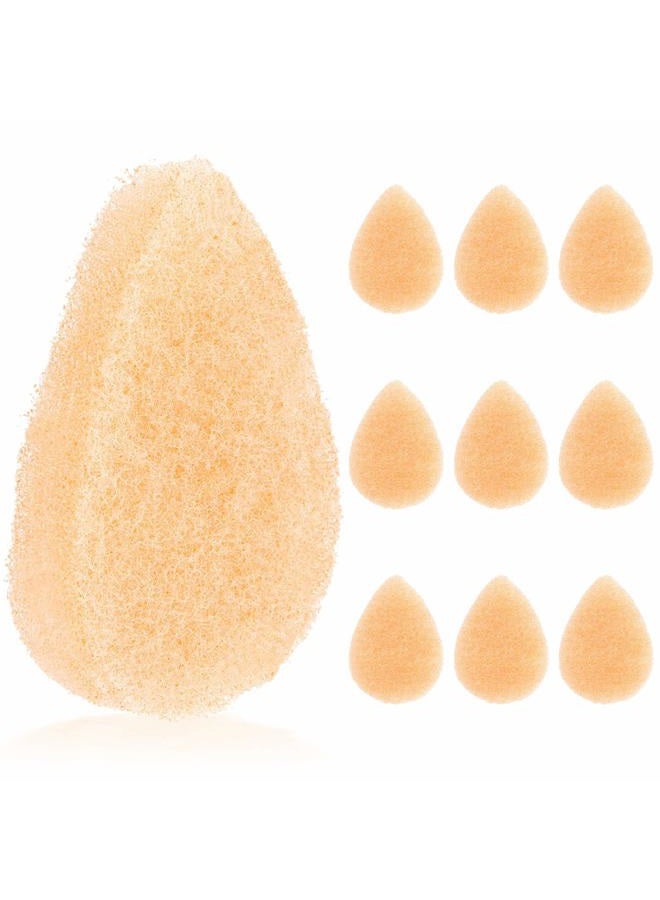 IMPRESA 10 Pack Facial Sponge for Daily Deep Cleansing and Gentle Exfoliating - Buff Puff Style Exfoliating Pads Perfect for Removing Dead Skin, Dirt and Makeup - Reusable Puf, Made in The USA - Image 1
