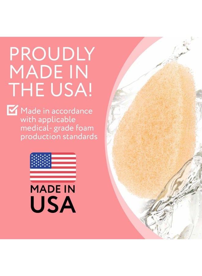 IMPRESA 10 Pack Facial Sponge for Daily Deep Cleansing and Gentle Exfoliating - Buff Puff Style Exfoliating Pads Perfect for Removing Dead Skin, Dirt and Makeup - Reusable Puf, Made in The USA - Image 5