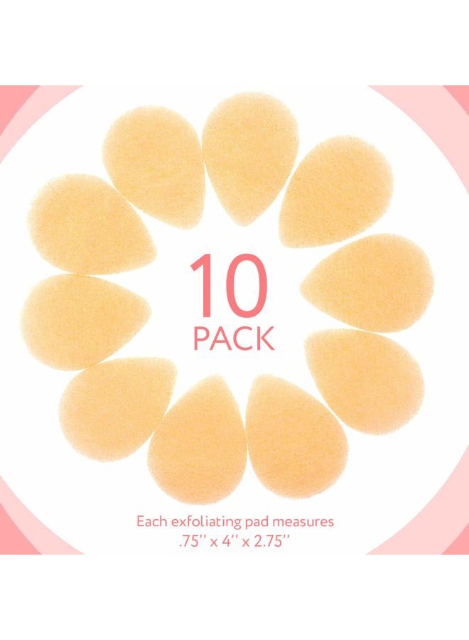 IMPRESA 10 Pack Facial Sponge for Daily Deep Cleansing and Gentle Exfoliating - Buff Puff Style Exfoliating Pads Perfect for Removing Dead Skin, Dirt and Makeup - Reusable Puf, Made in The USA - Image 3