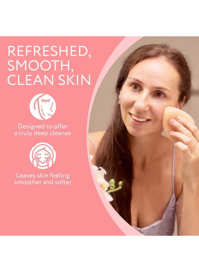 IMPRESA 10 Pack Facial Sponge for Daily Deep Cleansing and Gentle Exfoliating - Buff Puff Style Exfoliating Pads Perfect for Removing Dead Skin, Dirt and Makeup - Reusable Puf, Made in The USA - Image 4