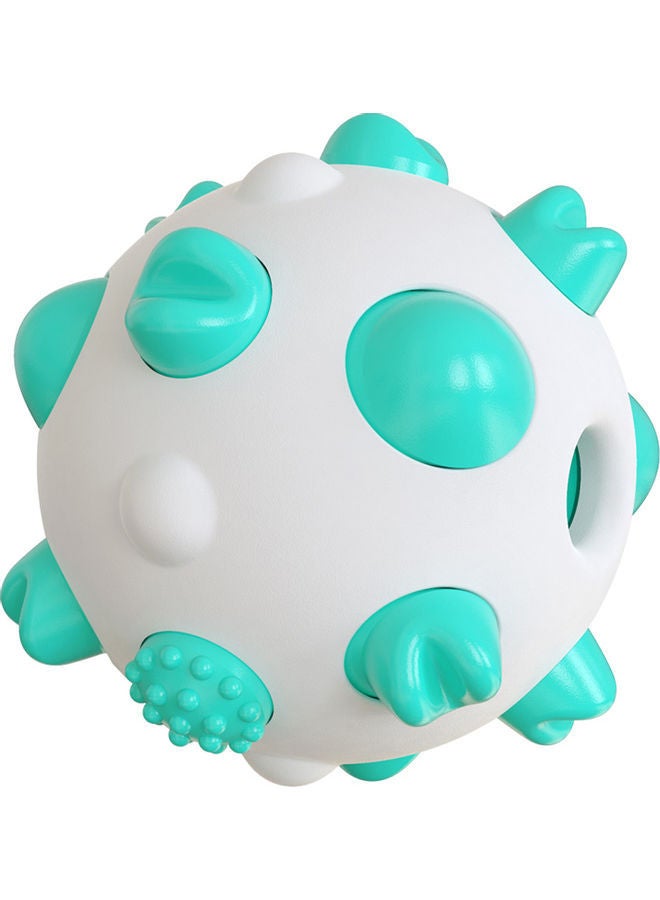 NIBEMINENT Spherical Dog Molar Stick Toy Blue/White - Image 1