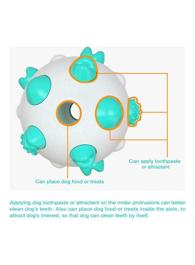 NIBEMINENT Spherical Dog Molar Stick Toy Blue/White - Image 4