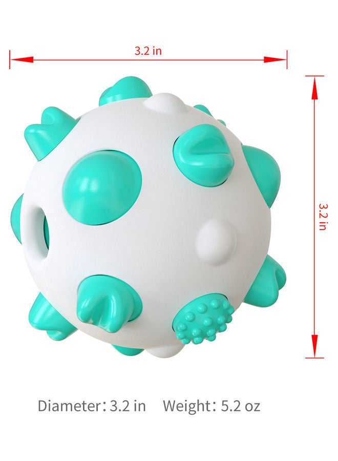 NIBEMINENT Spherical Dog Molar Stick Toy Blue/White - Image 2