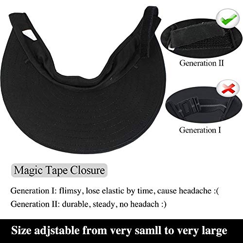 CAMOLAND 2PCS Wide Brim Sun Visor Hat Women Large UV Protective Golf Beach Cap, Design in Korea - Image 4