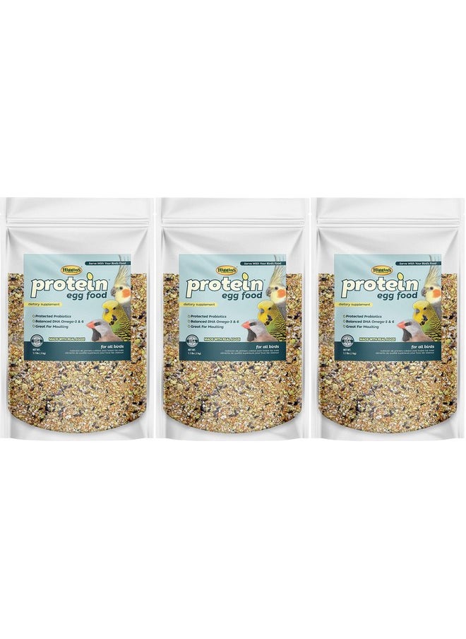HigginS Higgins 3 Pack of Protein Egg Food, 1.1 Pounds Each, for All Birds 