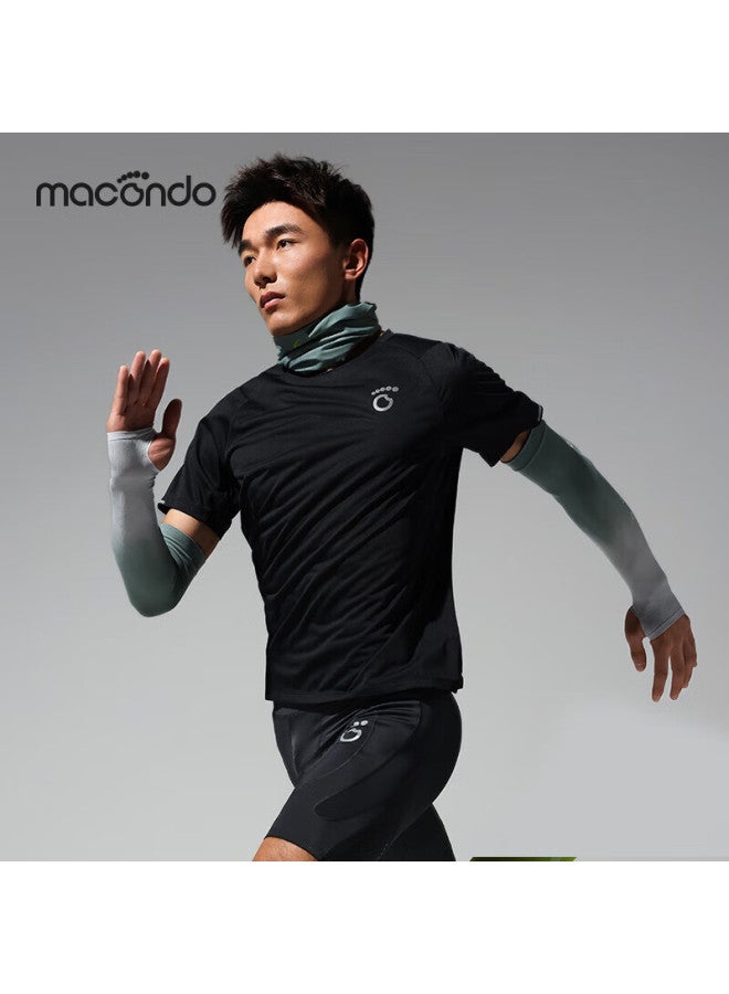 Macondo Antibacterial Short-sleeve T-shirt With Silver Ions, One-piece Structure For Night Running, Reflective Black Men's 3XL - Image 4