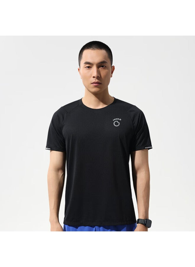 Macondo Antibacterial Short-sleeve T-shirt With Silver Ions, One-piece Structure For Night Running, Reflective Black Men's 3XL - Image 5