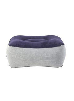 PVC Inflatable Foot Pad Pillow Travel Foot Rest Flocking Pillow Relax Cushion