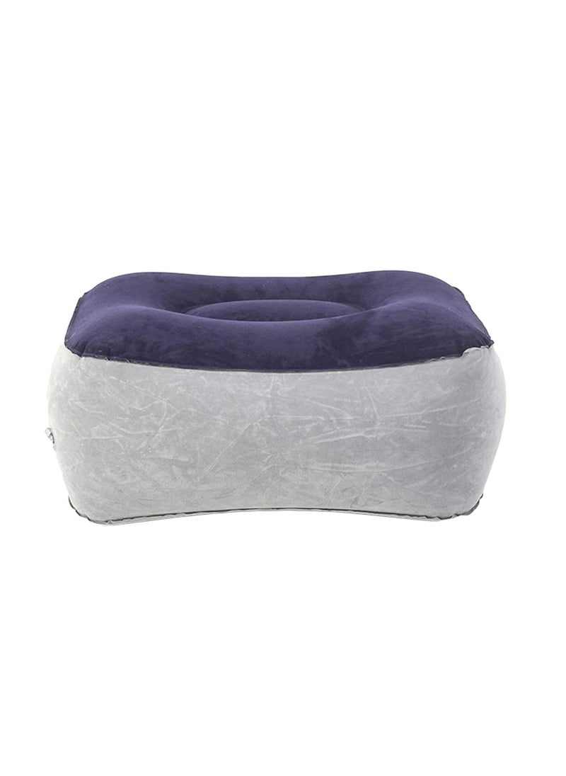 Generic - PVC Inflatable Foot Pad Pillow Travel Foot Rest Flocking Pillow Relax Cushion - Image 1