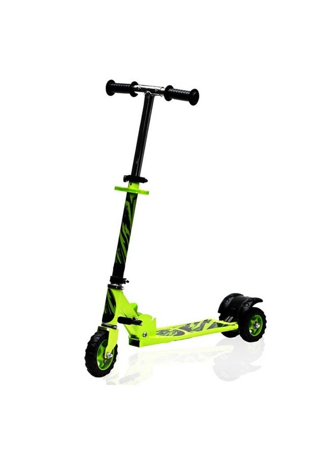 BabyKicks - Babykicks Racer Kick Scooter for Kids 6-12 Years, Height Adjustable Foldable Kids Scooter with Rear Foot Brake, Suitable for Unisex Kids (Green) - Image 1
